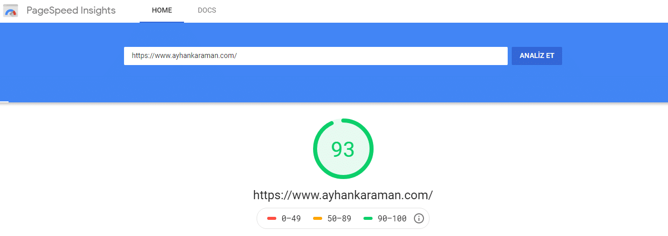 sayfa hızını optimize etme